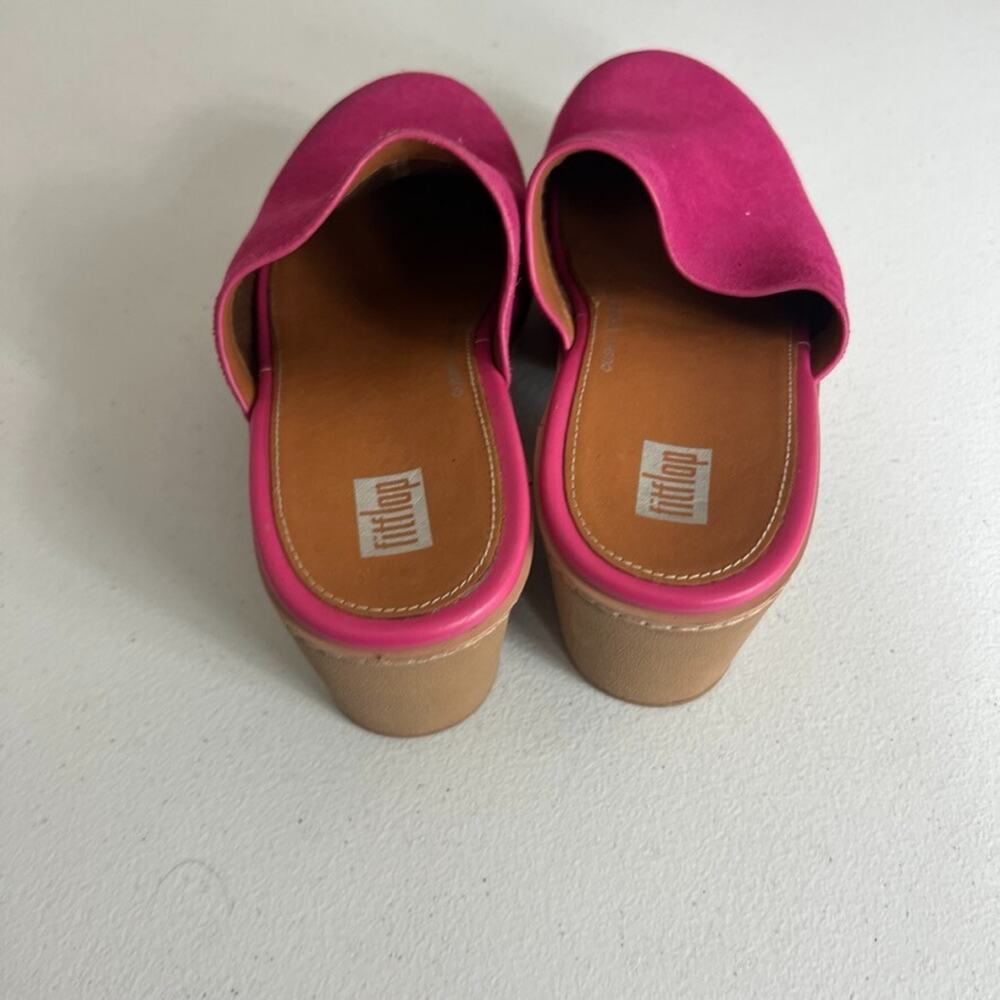 Fitflop Hot Pink Suede Mules Size 5 - Picture 3 of 13